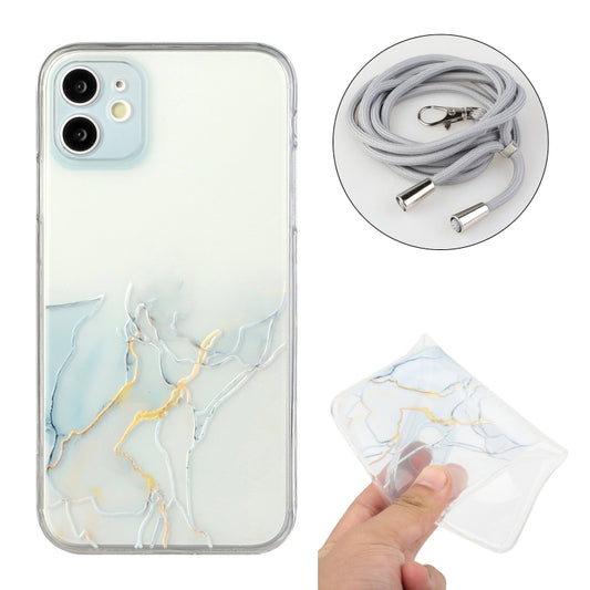 Hollow Marble Pattern TPU Shockproof Protective Case with Neck Strap Rope, For iPhone 12 mini, For iPhone 12 Pro, For iPhone 12 Pro Max