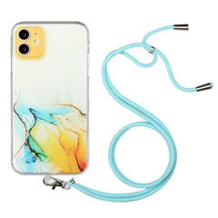 Hollow Marble Pattern TPU Shockproof Protective Case with Neck Strap Rope, For iPhone 12 mini, For iPhone 12 Pro, For iPhone 12 Pro Max