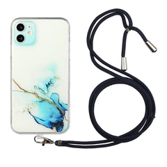 Hollow Marble Pattern TPU Shockproof Protective Case with Neck Strap Rope, For iPhone 12 mini, For iPhone 12 Pro, For iPhone 12 Pro Max