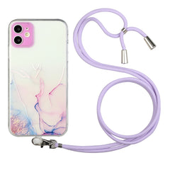 Hollow Marble Pattern TPU Shockproof Protective Case with Neck Strap Rope, For iPhone 12 mini, For iPhone 12 Pro, For iPhone 12 Pro Max