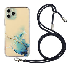 Hollow Marble Pattern TPU Shockproof Protective Case with Neck Strap Rope, For iPhone 12 mini, For iPhone 12 Pro, For iPhone 12 Pro Max