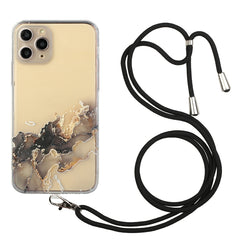 Hollow Marble Pattern TPU Shockproof Protective Case with Neck Strap Rope, For iPhone 12 mini, For iPhone 12 Pro, For iPhone 12 Pro Max