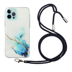 Hollow Marble Pattern TPU Shockproof Protective Case with Neck Strap Rope, For iPhone 12 mini, For iPhone 12 Pro, For iPhone 12 Pro Max