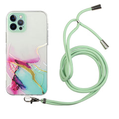 Hollow Marble Pattern TPU Shockproof Protective Case with Neck Strap Rope, For iPhone 12 mini, For iPhone 12 Pro, For iPhone 12 Pro Max