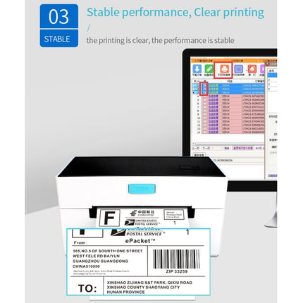 POS-9220 100x150mm Thermal Express Bill Self-adhesive Label Printer, USB + Bluetooth with Holder Version,, USB + Bluetooth,EU Plug, USB + Bluetooth,US Plug, USB + Bluetooth,UK Plug