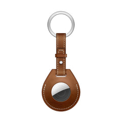 Shockproof Anti-scratch Leather Protective Case Cover with Hang Loop For AirTag, Keychain, Bag Decoration Accessories