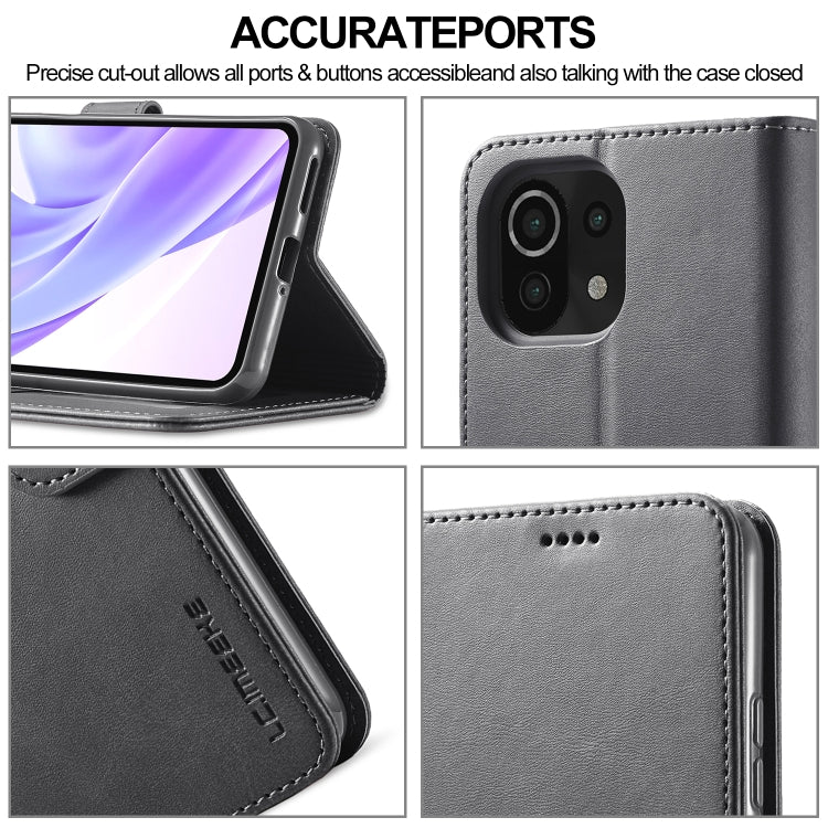 LC.IMEEKE Calf Texture Horizontal Flip Leather Case, with Holder & Card Slots & Wallet, For Xiaomi Mi 11 Lite, For Samsung Galaxy A82