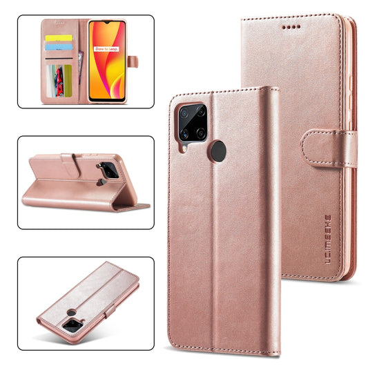 LC.IMEEKE Calf Texture Horizontal Flip Leather Case, with Holder & Card Slots & Wallet, For OPPO Realme C15 / C12 / C25, For OPPO F19 / A74 4G