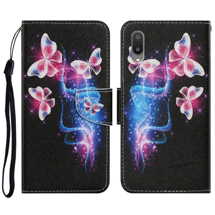 Coloured Drawing Pattern Horizontal Flip PU Leather Case with Holder & Card Slots & Wallet & Lanyard, For Samsung Galaxy A02