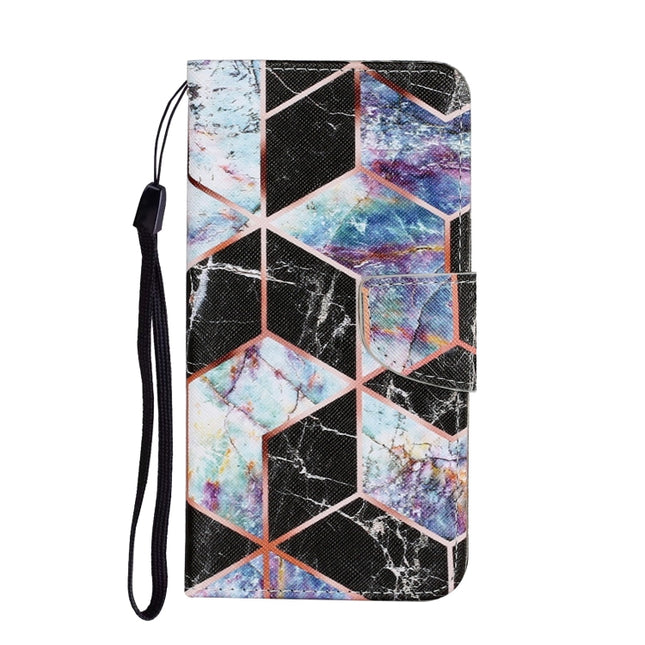 Coloured Drawing Pattern Horizontal Flip PU Leather Case with Holder & Card Slots & Wallet & Lanyard, For Samsung Galaxy A22 4G