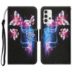 For Samsung Galaxy A32 4G / Three Fluorescent Butterflies