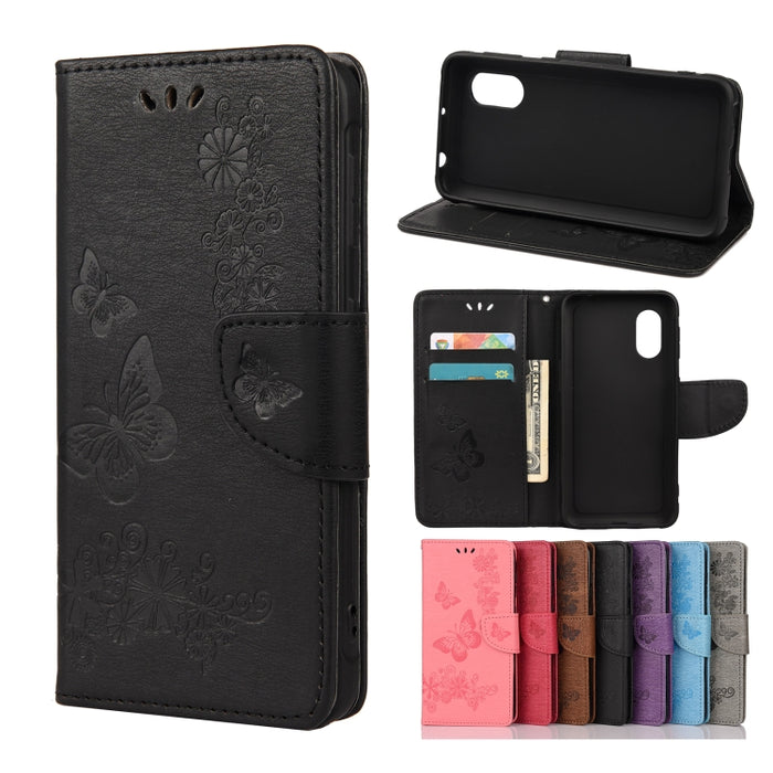 Butterflies Embossing Horizontal Flip Leather Case with Holder & Card Slots & Wallet, For Samsung Galaxy Xcover 5