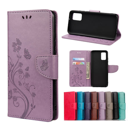 Butterfly Flower Pattern Horizontal Flip Leather Case with Holder & Card Slots & Wallet, For Samsung Galaxy A02s (EU Version), For Samsung Galaxy A12 5G, For Samsung Galaxy A32 4G