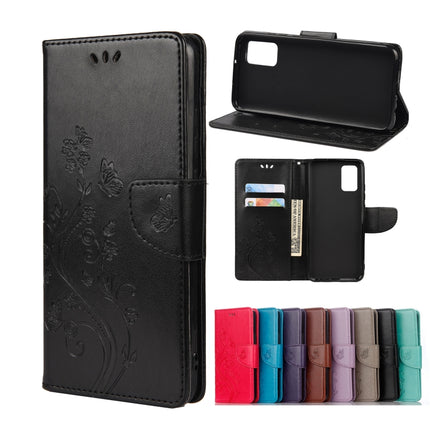 Butterfly Flower Pattern Horizontal Flip Leather Case with Holder & Card Slots & Wallet, For Samsung Galaxy A02s (EU Version), For Samsung Galaxy A12 5G, For Samsung Galaxy A32 4G