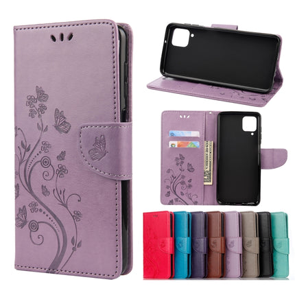 Butterfly Flower Pattern Horizontal Flip Leather Case with Holder & Card Slots & Wallet, For Samsung Galaxy A02s (EU Version), For Samsung Galaxy A12 5G, For Samsung Galaxy A32 4G