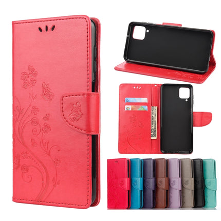 Butterfly Flower Pattern Horizontal Flip Leather Case with Holder & Card Slots & Wallet, For Samsung Galaxy A02s (EU Version), For Samsung Galaxy A12 5G, For Samsung Galaxy A32 4G