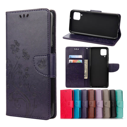 Butterfly Flower Pattern Horizontal Flip Leather Case with Holder & Card Slots & Wallet, For Samsung Galaxy A02s (EU Version), For Samsung Galaxy A12 5G, For Samsung Galaxy A32 4G
