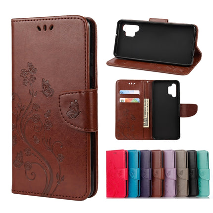Butterfly Flower Pattern Horizontal Flip Leather Case with Holder & Card Slots & Wallet, For Samsung Galaxy A02s (EU Version), For Samsung Galaxy A12 5G, For Samsung Galaxy A32 4G