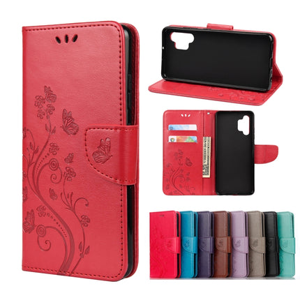 Butterfly Flower Pattern Horizontal Flip Leather Case with Holder & Card Slots & Wallet, For Samsung Galaxy A02s (EU Version), For Samsung Galaxy A12 5G, For Samsung Galaxy A32 4G
