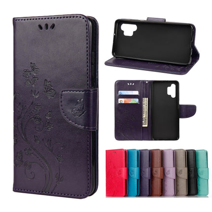 Butterfly Flower Pattern Horizontal Flip Leather Case with Holder & Card Slots & Wallet, For Samsung Galaxy A02s (EU Version), For Samsung Galaxy A12 5G, For Samsung Galaxy A32 4G