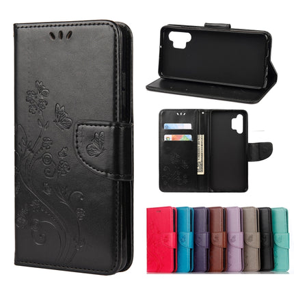 Butterfly Flower Pattern Horizontal Flip Leather Case with Holder & Card Slots & Wallet, For Samsung Galaxy A02s (EU Version), For Samsung Galaxy A12 5G, For Samsung Galaxy A32 4G