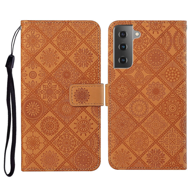 Ethnic Style Embossed Pattern Horizontal Flip Leather Case with Holder & Card Slots & Wallet & Lanyard, For Samsung Galaxy S21 FE, For Samsung Galaxy A52 5G / 4G, For Samsung Galaxy A72 5G / 4G
