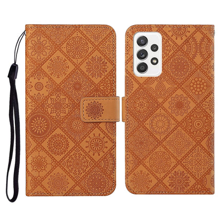Ethnic Style Embossed Pattern Horizontal Flip Leather Case with Holder & Card Slots & Wallet & Lanyard, For Samsung Galaxy S21 FE, For Samsung Galaxy A52 5G / 4G, For Samsung Galaxy A72 5G / 4G