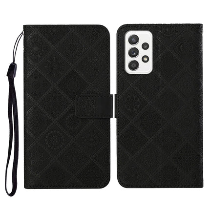 Ethnic Style Embossed Pattern Horizontal Flip Leather Case with Holder & Card Slots & Wallet & Lanyard, For Samsung Galaxy S21 FE, For Samsung Galaxy A52 5G / 4G, For Samsung Galaxy A72 5G / 4G
