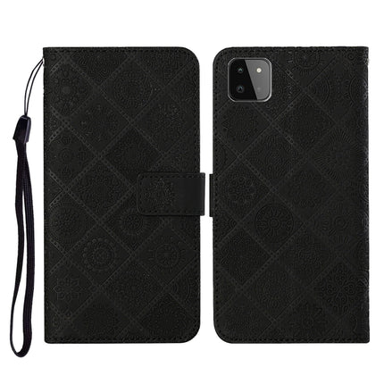 Ethnic Style Embossed Pattern Horizontal Flip Leather Case with Holder & Card Slots & Wallet & Lanyard, For Samsung Galaxy A22  4G, For Samsung Galaxy A22  5G, For Samsung Galaxy A32  4G
