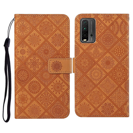 Ethnic Style Embossed Pattern Horizontal Flip Leather Case with Holder & Card Slots & Wallet & Lanyard, For Xiaomi Redmi 9T, For Xiaomi Redmi Note 9T, For vivo Y20