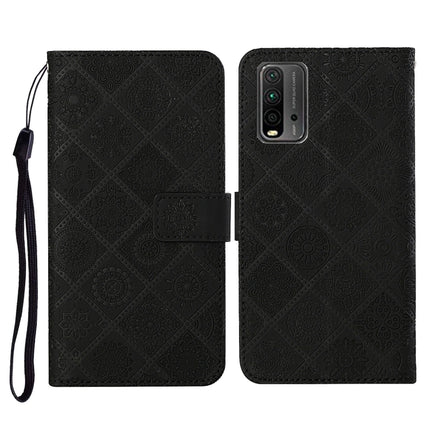 Ethnic Style Embossed Pattern Horizontal Flip Leather Case with Holder & Card Slots & Wallet & Lanyard, For Xiaomi Redmi 9T, For Xiaomi Redmi Note 9T, For vivo Y20