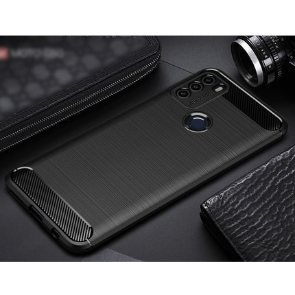 Brushed Texture Carbon Fiber TPU Case, For Motorola Moto G50, For Motorola Moto G60