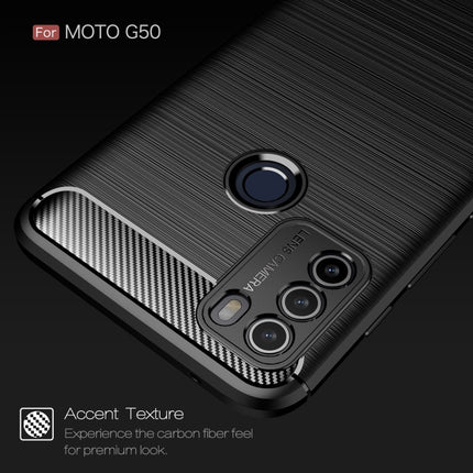 Brushed Texture Carbon Fiber TPU Case, For Motorola Moto G50, For Motorola Moto G60