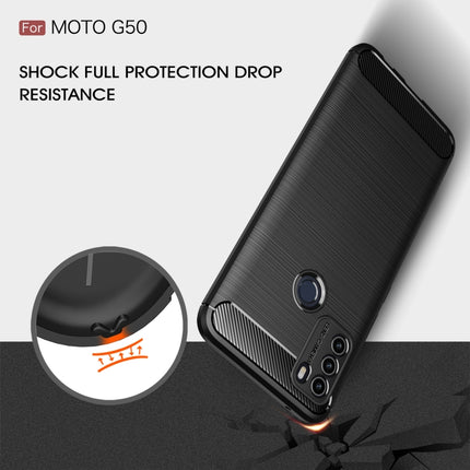 Brushed Texture Carbon Fiber TPU Case, For Motorola Moto G50, For Motorola Moto G60