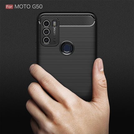 Brushed Texture Carbon Fiber TPU Case, For Motorola Moto G50, For Motorola Moto G60