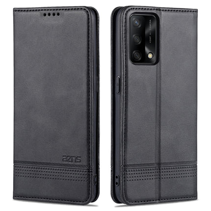 AZNS Magnetic Calf Texture Horizontal Flip Leather Case with Card Slots & Holder & Wallet, For OPPO A74 4G / F19