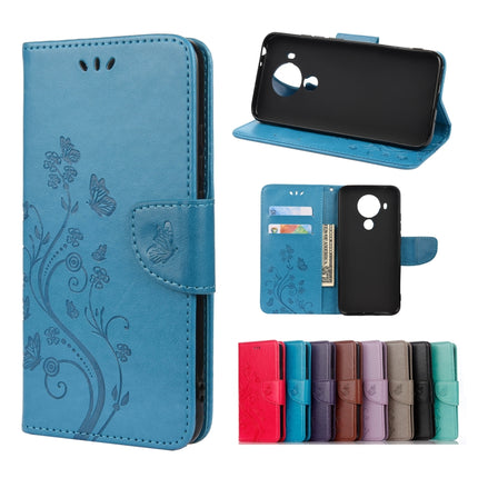 Butterfly Flower Pattern Horizontal Flip Leather Case with Holder & Card Slots & Wallet, For Motorola Moto G30, For Nokia 5.4, For Xiaomi Redmi Note 10 Pro
