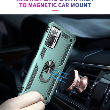 Shockproof TPU + PC Protective Case with 360 Degree Rotating Holder, For Xiaomi Redmi Note 10 Pro Max