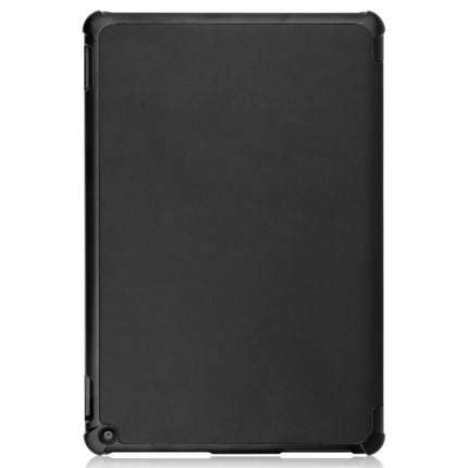 Custer Texture Horizontal Flip Leather Case with Three-folding Holder & Sleep / Wake-up Function, For Amazon Fire HD 10 (2021)