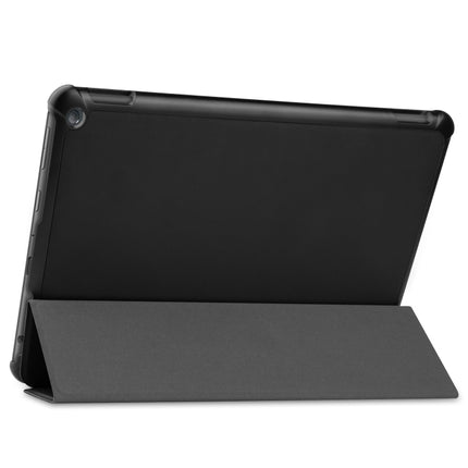 Custer Texture Horizontal Flip Leather Case with Three-folding Holder & Sleep / Wake-up Function, For Amazon Fire HD 10 (2021)