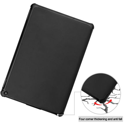 Custer Texture Horizontal Flip Leather Case with Three-folding Holder & Sleep / Wake-up Function, For Amazon Fire HD 10 (2021)