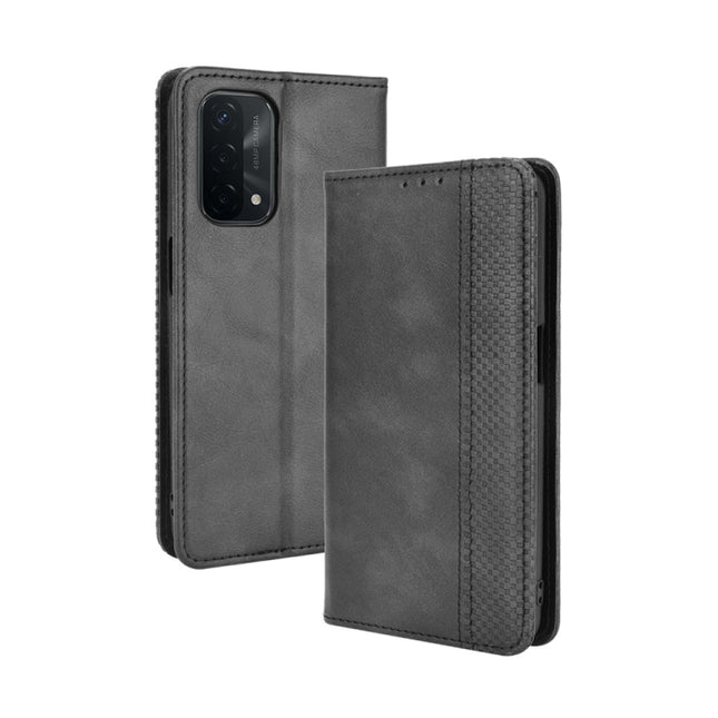 Magnetic Buckle Retro Crazy Horse Texture Horizontal Flip Leather Case with Holder & Card Slots & Photo Frame, For OPPO A54 5G / A74 5G / A93 5G, For OPPO A55 5G / A53s 5G, For OPPO A74 4G / F19 4G, For OPPO A94 5G / Reno5Z 5G / F19 Pro+ 5G            ...
