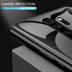 Carbon Fiber Texture Gradient Color Glass Case, For Xiaomi Redmi Note 8 Pro, For Xiaomi Redmi Note 8, For iPhone 11 Pro, For iPhone 11 Pro Max, For iPhone 11