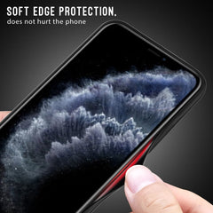 Carbon Fiber Texture Gradient Color Glass Case, For iPhone 11