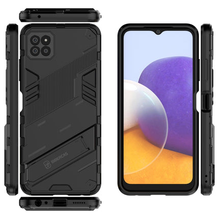 Punk Armor 2 in 1 PC + TPU Shockproof Case with Invisible Holder, For Samsung Galaxy A22 5G