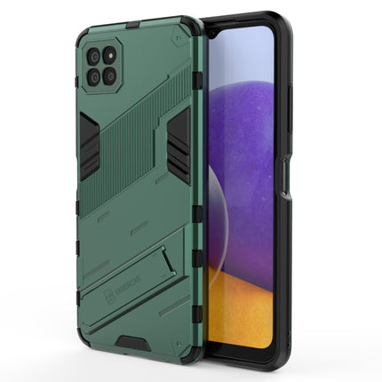 Punk Armor 2 in 1 PC + TPU Shockproof Case with Invisible Holder, For Samsung Galaxy A22 5G