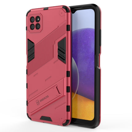Punk Armor 2 in 1 PC + TPU Shockproof Case with Invisible Holder, For Samsung Galaxy A22 5G