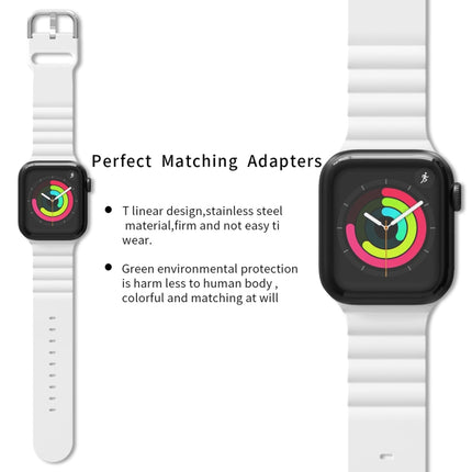 Business B Style Silicone Watch Strap, For Apple Watch Series 7 45mm / 6 & SE & 5 & 4 44mm / 3 & 2 & 1 42mm, For Apple Watch Series 7 41mm / 6 & SE & 5 & 4 40mm / 3 & 2 & 1 38mm                                                                           ...