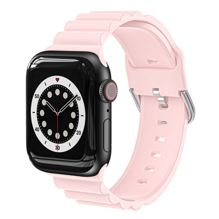 Business B Style Silicone Watch Strap, For Apple Watch Series 7 45mm / 6 & SE & 5 & 4 44mm / 3 & 2 & 1 42mm, For Apple Watch Series 7 41mm / 6 & SE & 5 & 4 40mm / 3 & 2 & 1 38mm                                                                           ...