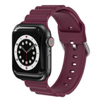For Apple Watch Ultra 49mm / Series 8&7 45mm / SE 2&6&SE&5&4 44mm / 3&2&1 42mm / Wine Red
